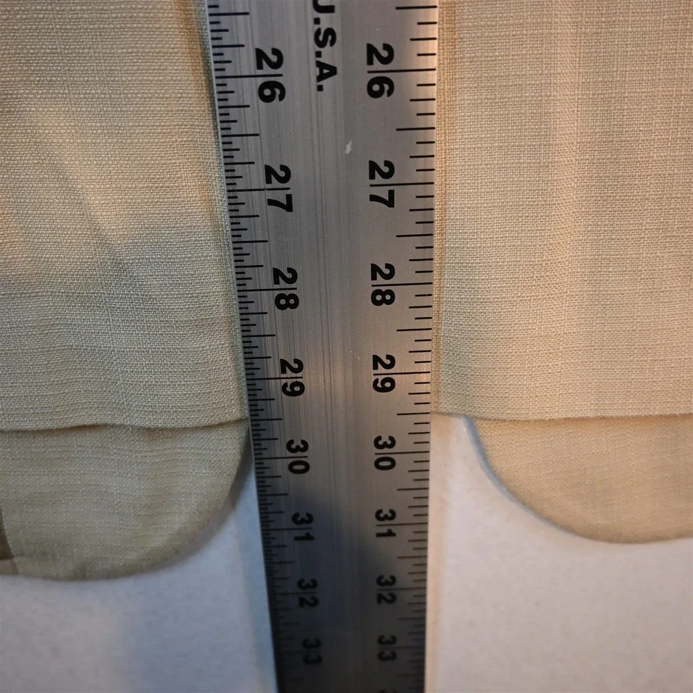 Vtg‎ 2000s Boxy Y2K 38S Beige 100% Silk Mens Blazer Suit Jacket Sport Coat